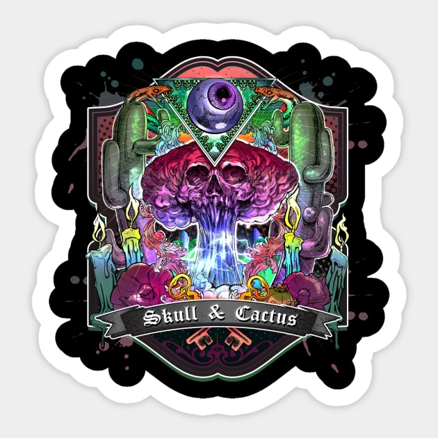 Skull & Cactus Sticker by Failure